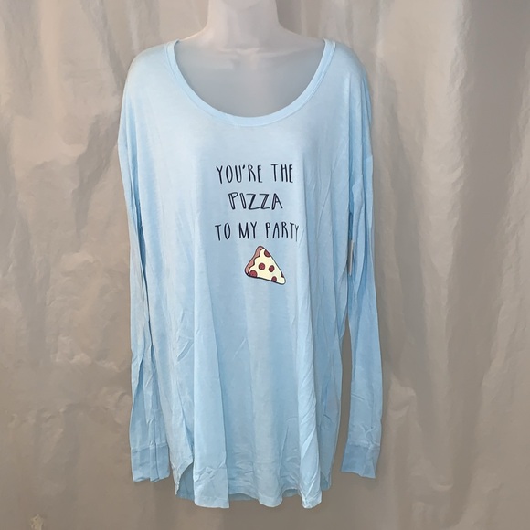 YOU’RE THE PIZZA TO MY PARTY 🎉 NWT MAKE+MODEL NIGHTSHIRT XL - Picture 1 of 11